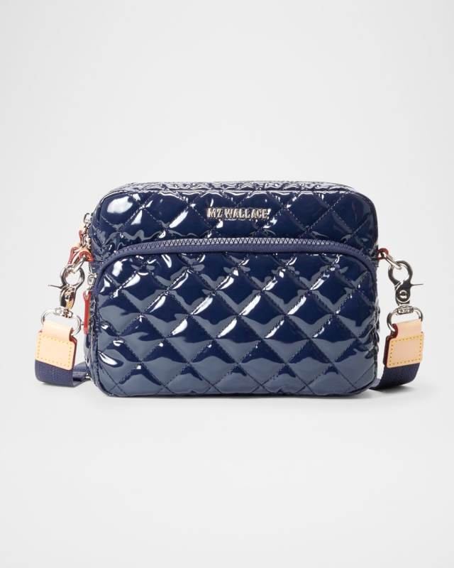 Metro Small Quilted Patent Camera Crossbody Bag